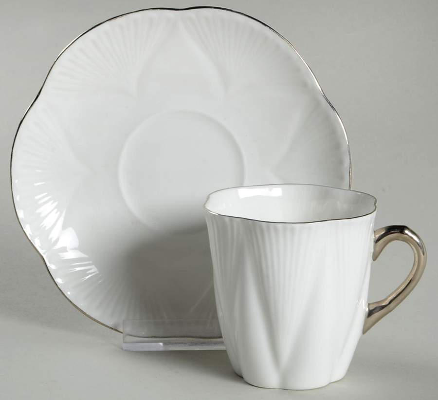 Claire De Lune Flat Demitasse Cup & Saucer Set by Shelley-1