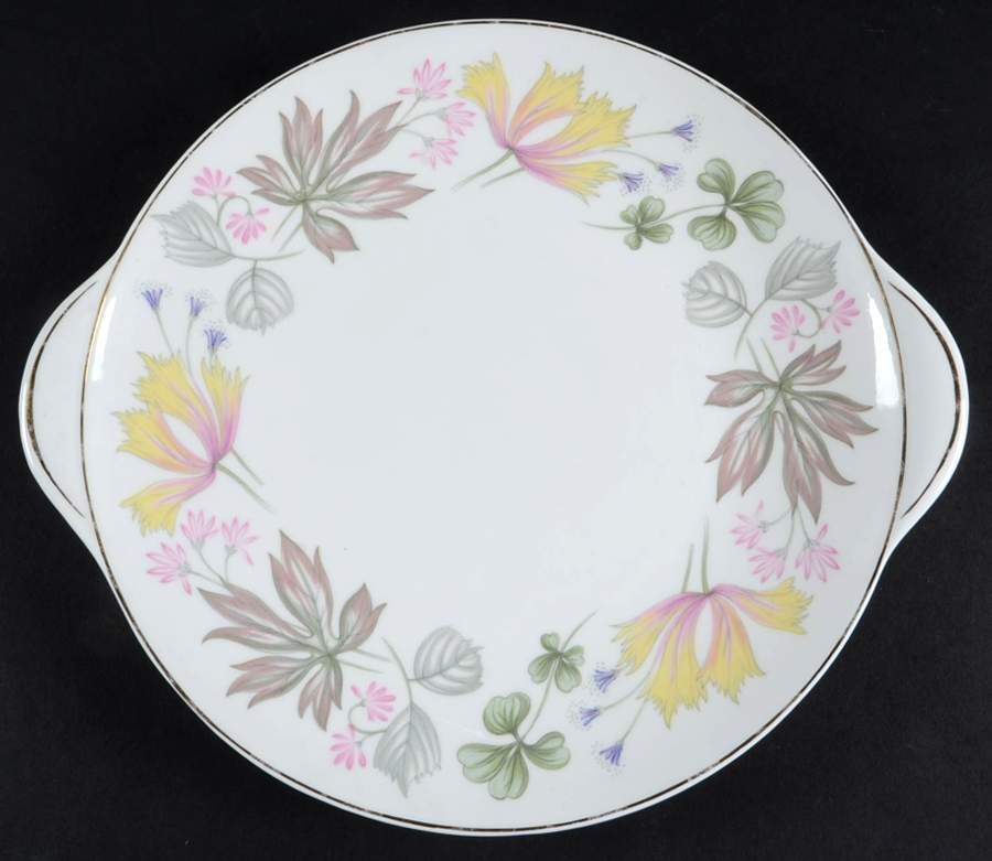 Columbine (Smooth) Handled Cake Plate by Shelley-1