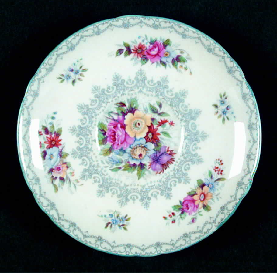 Crochet (Blue Trim) Saucer by Shelley-1