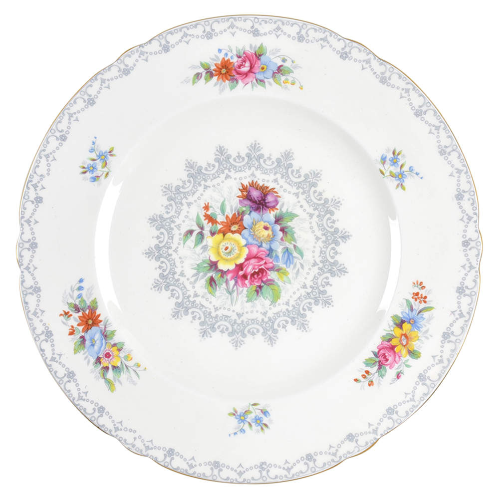 Crochet (Gold Trim) Dinner Plate by Shelley-1