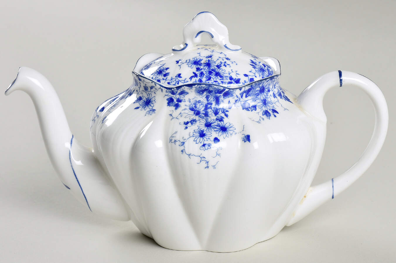 Dainty Blue Mini Teapot & Lid by Shelley-1