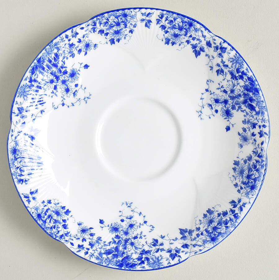 Dainty Blue Saucer for Oversized Cup by Shelley-1