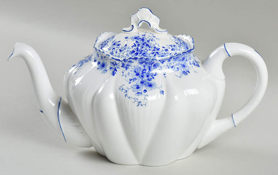 Dainty Blue Small Teapot & Lid by Shelley-1