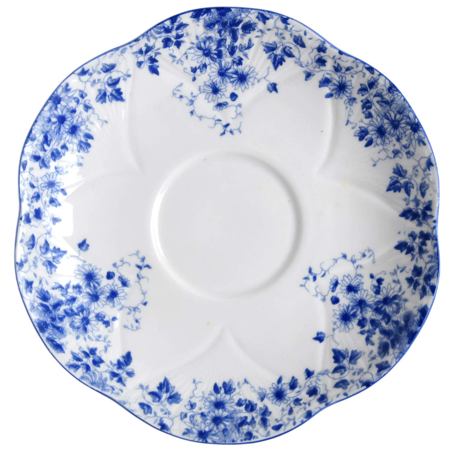 Dainty Blue Saucer for Cream Soup Bowl by Shelley-1