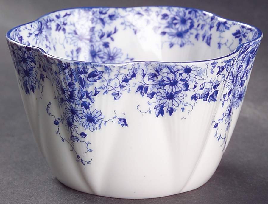 Dainty Blue Mini Open Sugar Bowl by Shelley-1