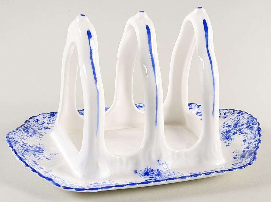 Dainty Blue Toast Server by Shelley-1
