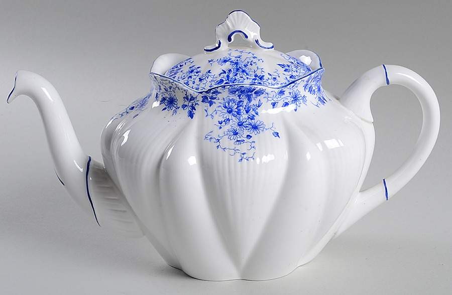 Dainty Blue Teapot & Lid by Shelley-1