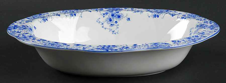 Dainty Blue 9" Oval Vegetable Bowl by Shelley-1