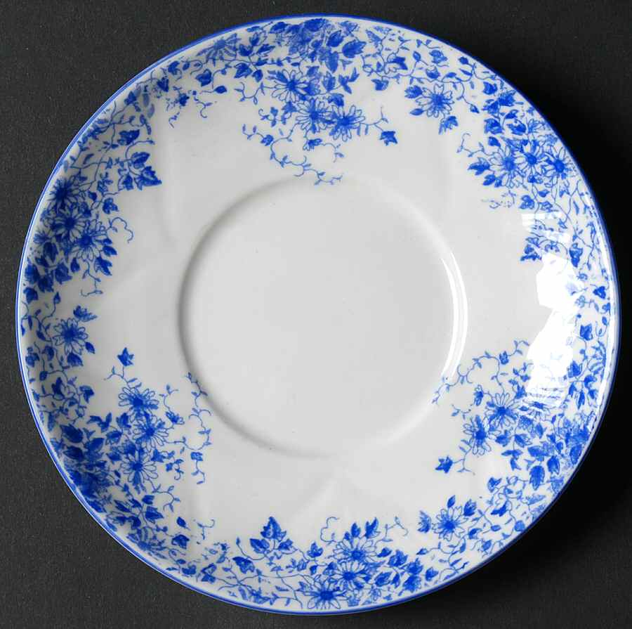 Dainty Blue Saucer for Flat Demitasse Cup by Shelley-1