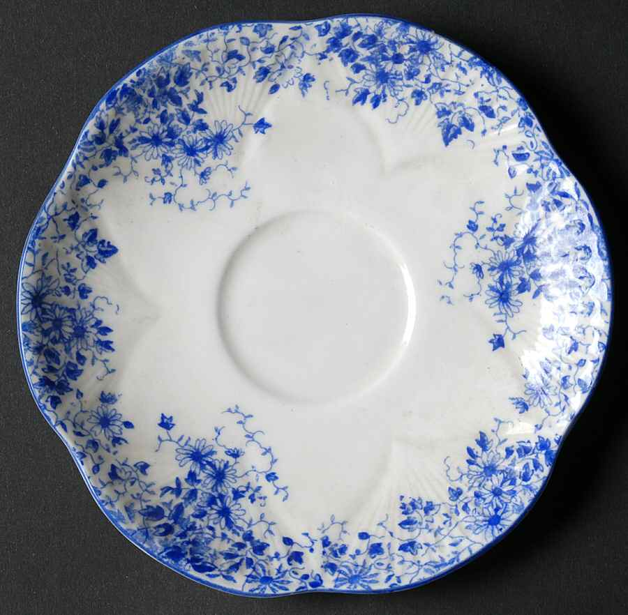 Dainty Blue Saucer for Flat Demitasse Cup by Shelley-1