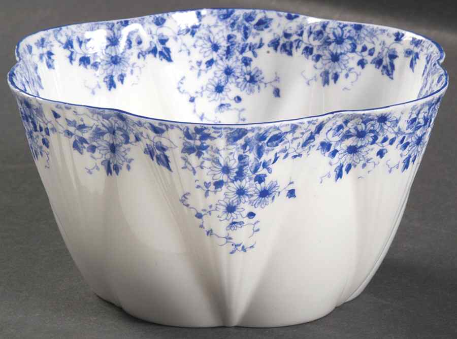 Dainty Blue Cranberry Bowl by Shelley-1