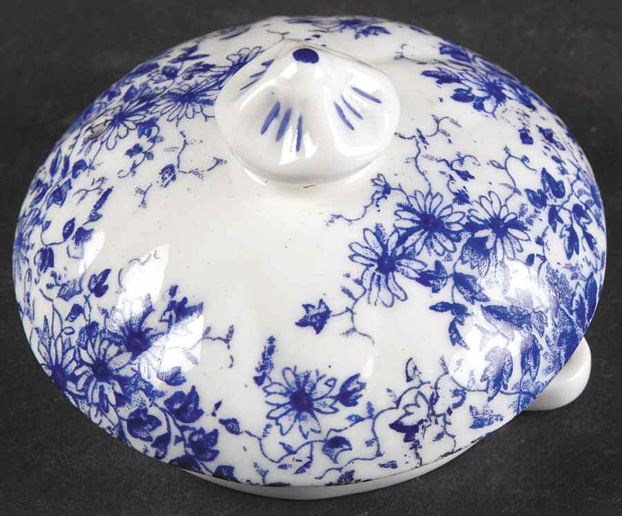 Dainty Blue Lid for Hot Water Jug by Shelley-1