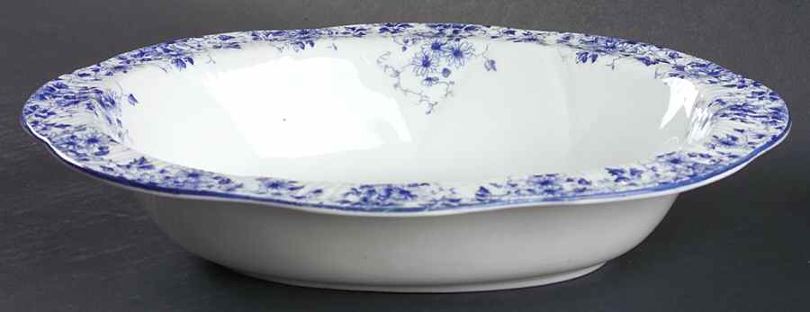 Dainty Blue 9" Oval Vegetable Bowl by Shelley-1