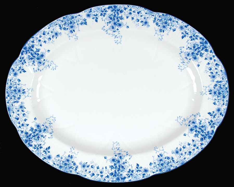 Dainty Blue 13" Oval Serving Platter by Shelley-1