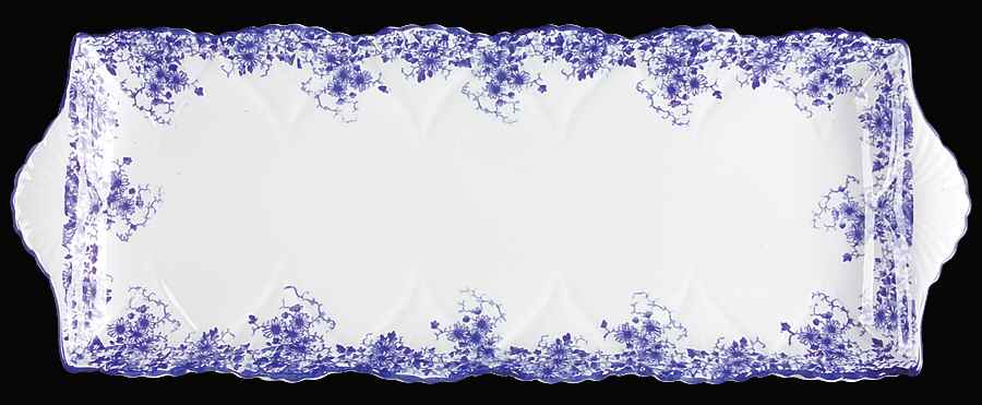 Dainty Blue Large Sandwich Tray by Shelley-1