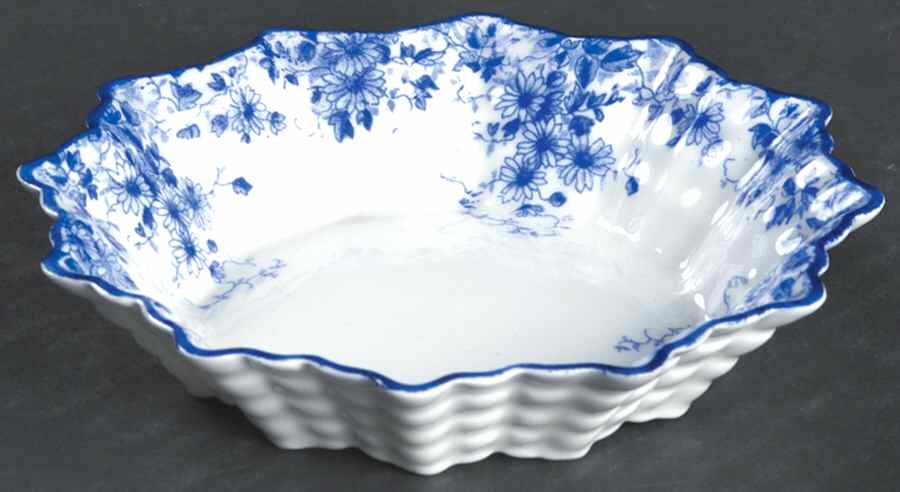 Dainty Blue Round Sweet Meat Dish by Shelley-1