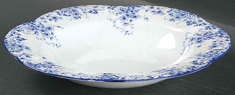 Dainty Blue Rim Soup Bowl by Shelley-1