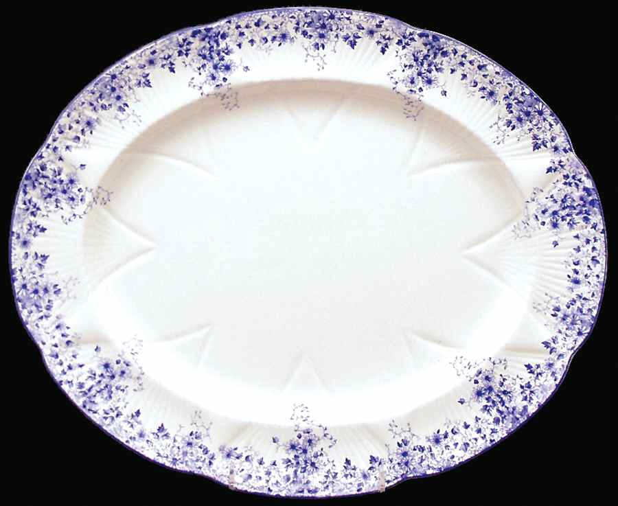 Dainty Blue 15" Oval Serving Platter by Shelley-1