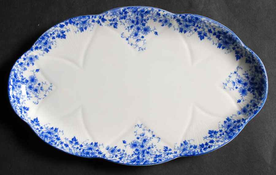 Dainty Blue Tray for Creamer & Open Sugar by Shelley-1