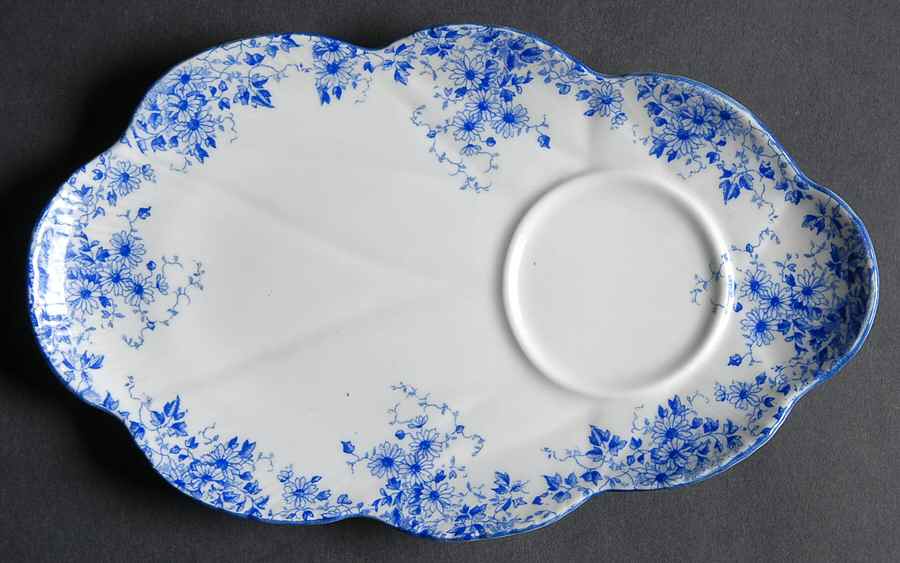 Dainty Blue Snack Plate by Shelley-1
