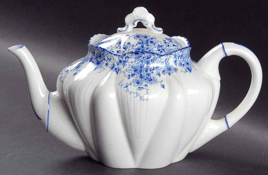 Dainty Blue Small Teapot & Lid by Shelley-1
