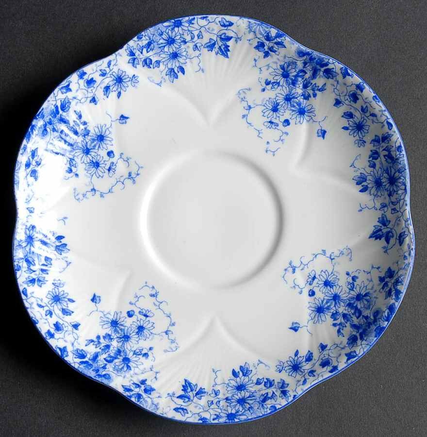 Dainty Blue Saucer for Oversized Cup by Shelley-1