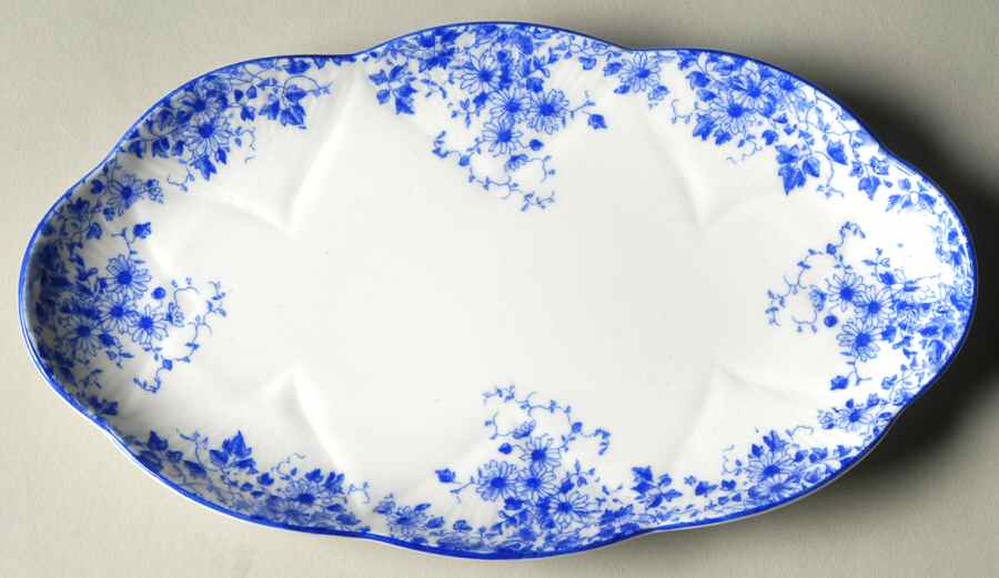 Dainty Blue Tray for Individual Creamer & Sugar by Shelley-1