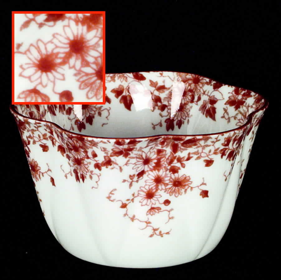 Dainty Brown Open Sugar Bowl by Shelley-1
