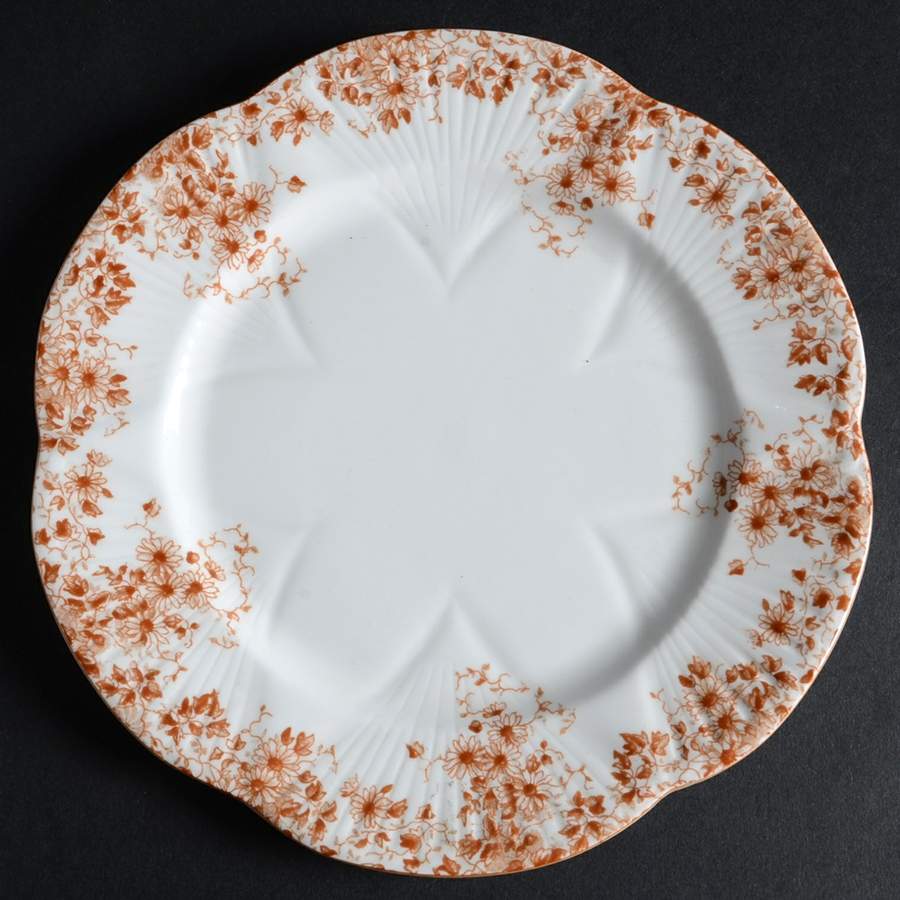 Dainty Brown Salad Plate by Shelley-1