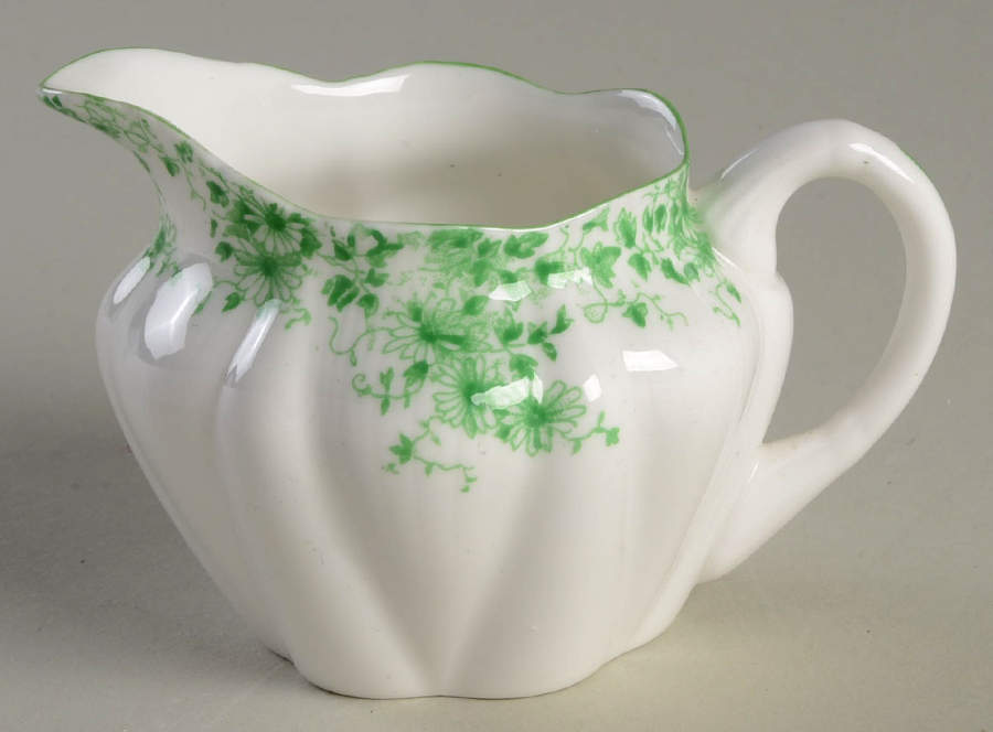 Dainty Green Mini Creamer by Shelley-1