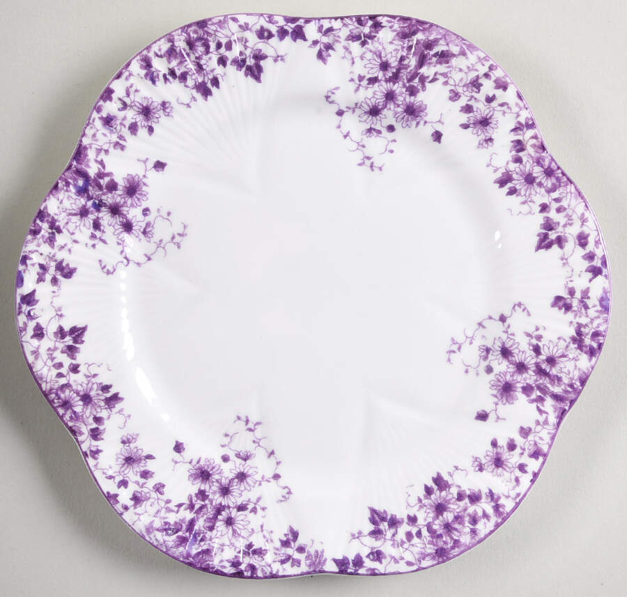 Dainty Mauve Bread & Butter Plate by Shelley-1