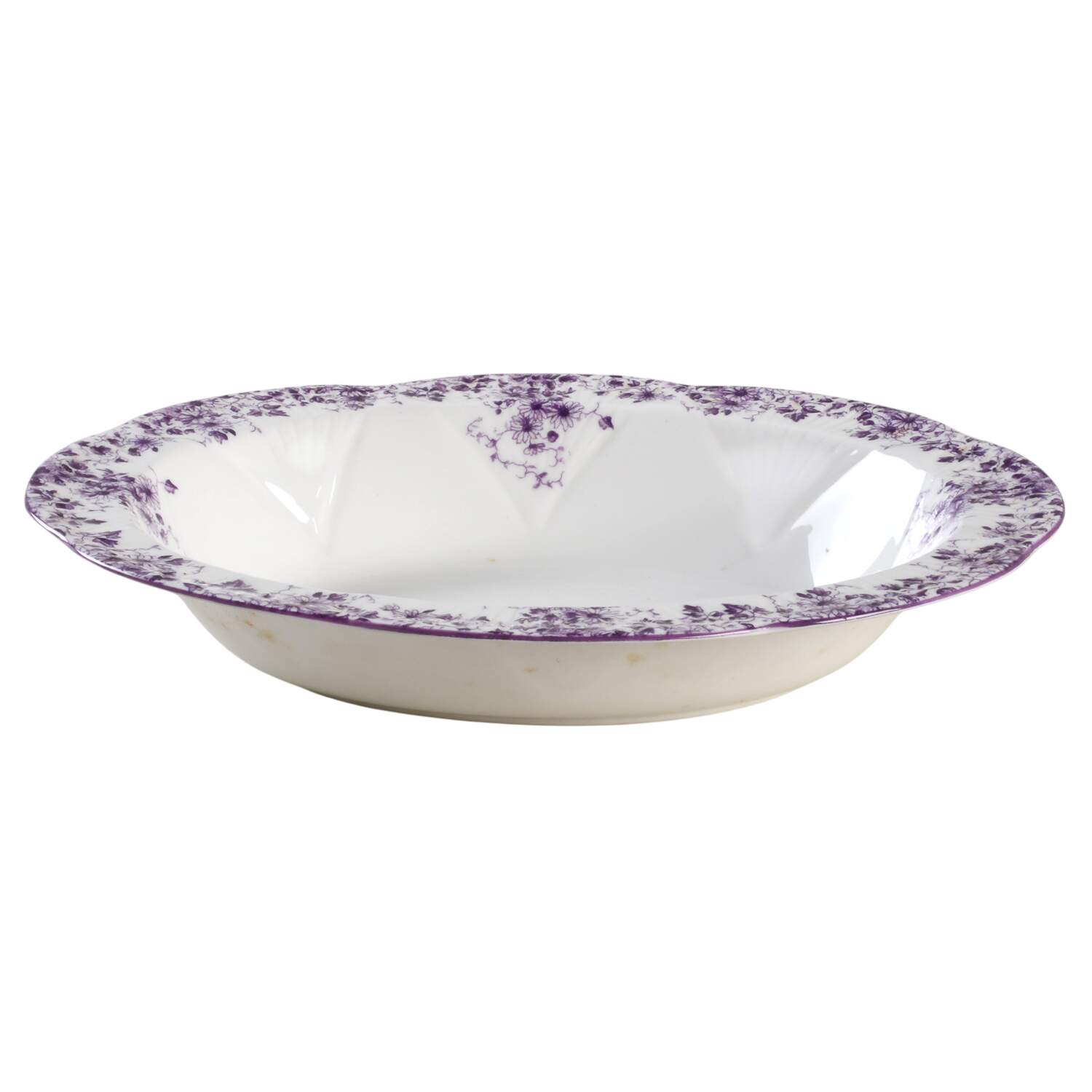Dainty Mauve 10" Oval Vegetable Bowl by Shelley-1