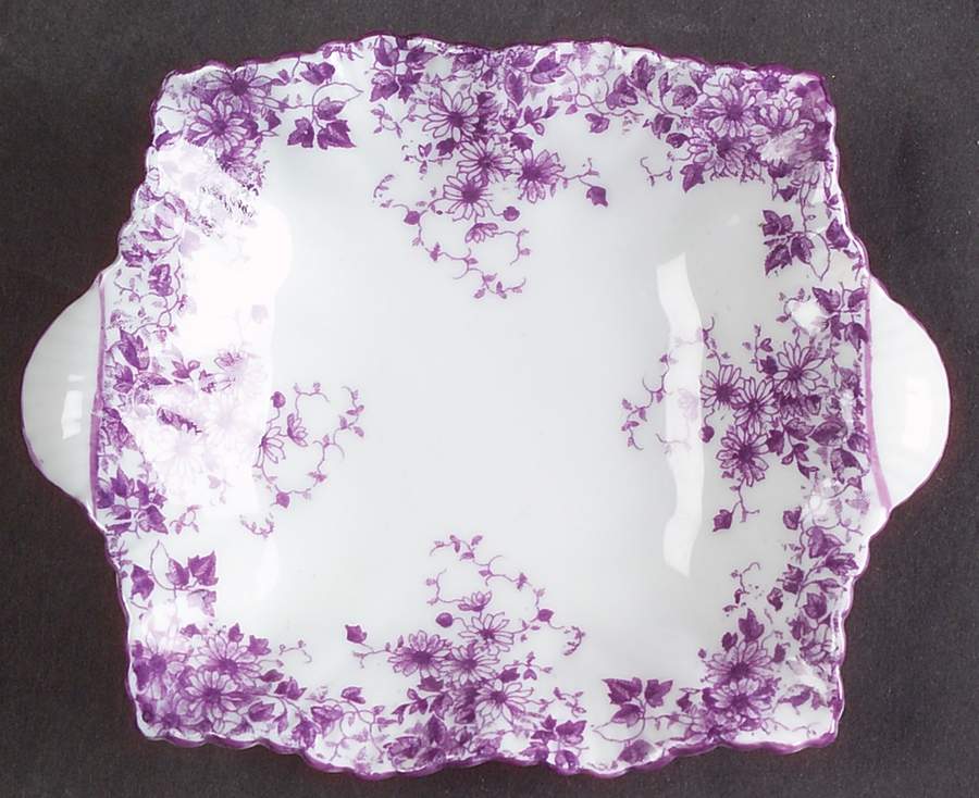 Dainty Mauve 5" Square Sweet Meat by Shelley-1