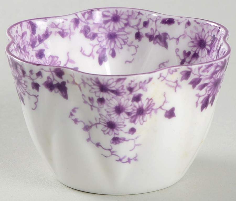 Dainty Mauve Individual Open Sugar Bowl by Shelley-1