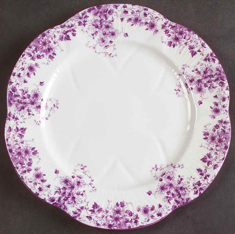 Dainty Mauve Salad Plate by Shelley-1