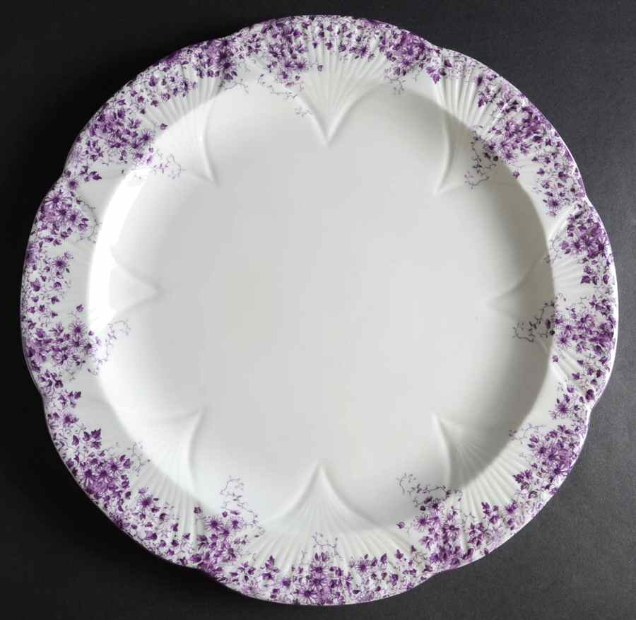 Dainty Mauve 13" Chop Plate (Round Platter) by Shelley-1
