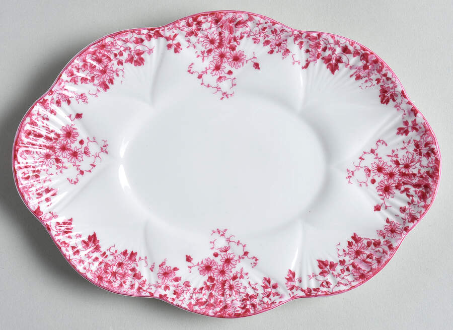 Dainty Pink Underplate for Gravy Boat by Shelley-1