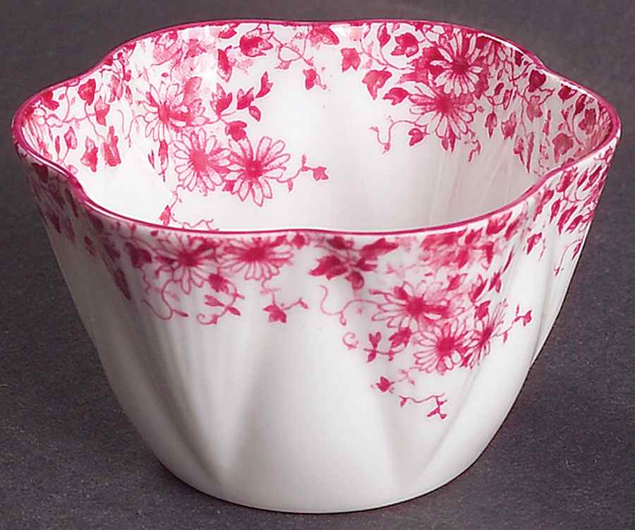 Dainty Pink Individual Open Sugar Bowl by Shelley-1