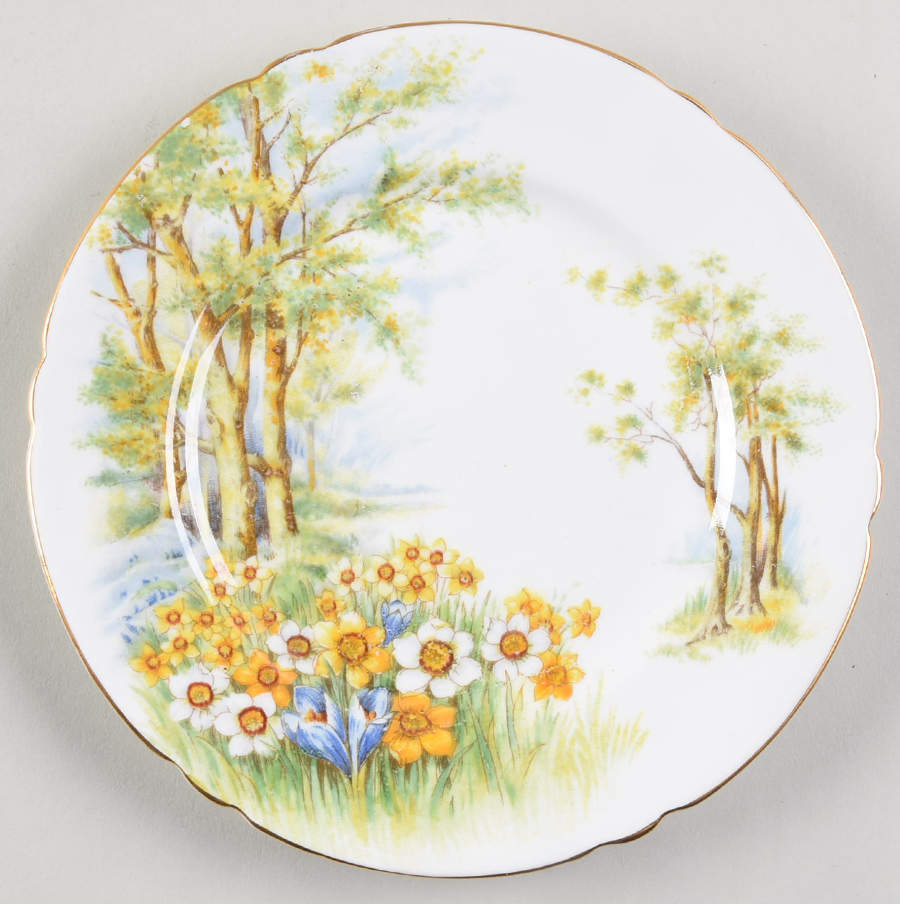 Daffodil Time Dessert/Pie Plate by Shelley-1