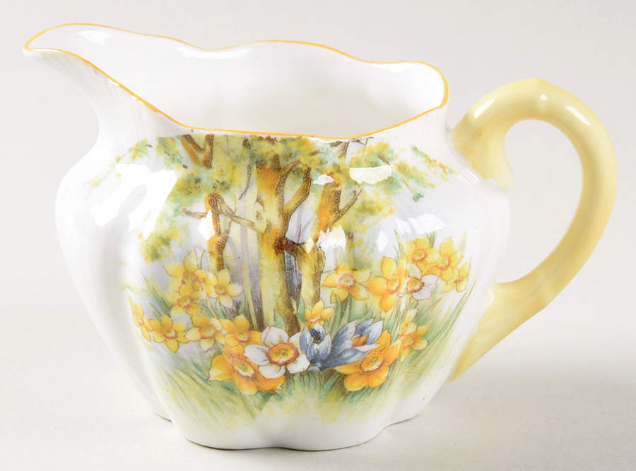 Daffodil Time Individual Creamer by Shelley-1
