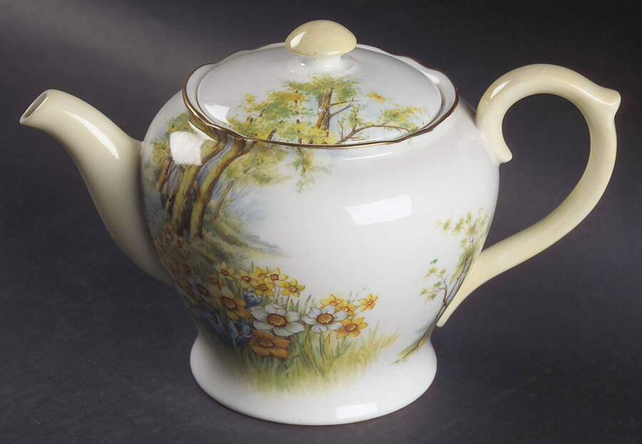 Daffodil Time Teapot & Lid by Shelley-1