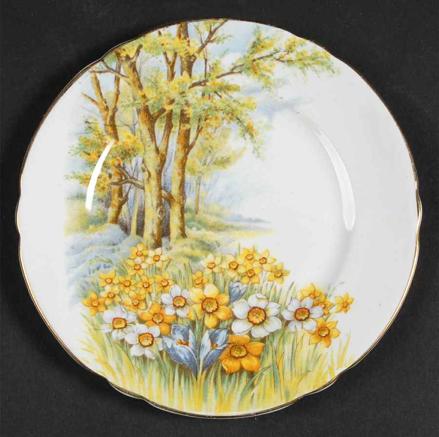 Daffodil Time Bread & Butter Plate by Shelley-1