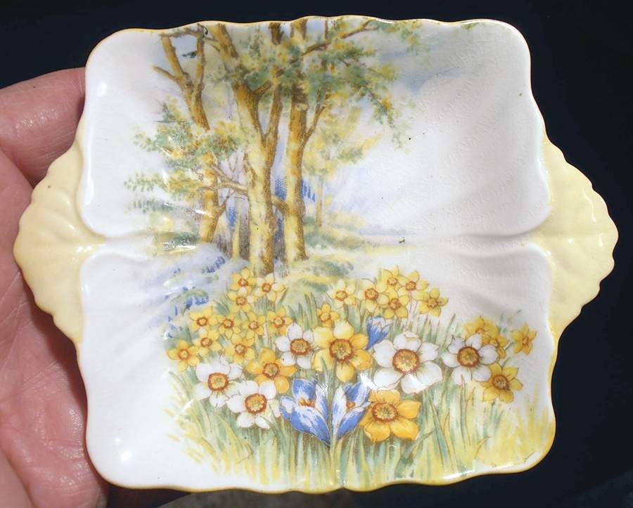 Daffodil Time 5" Square Sweet Meat by Shelley-1