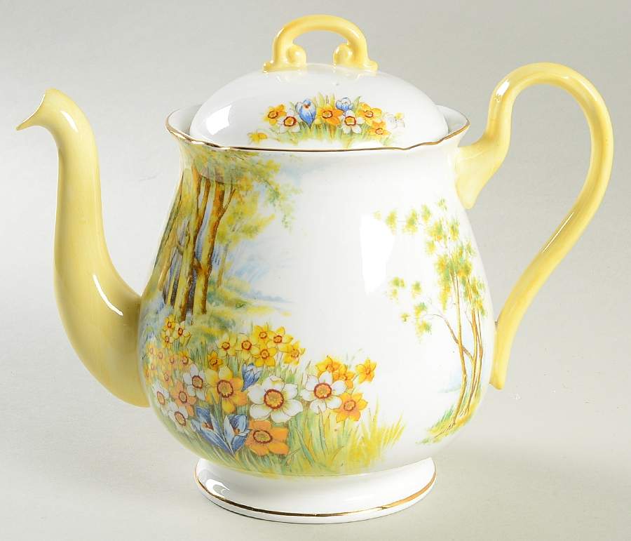 Daffodil Time Teapot & Lid by Shelley-1