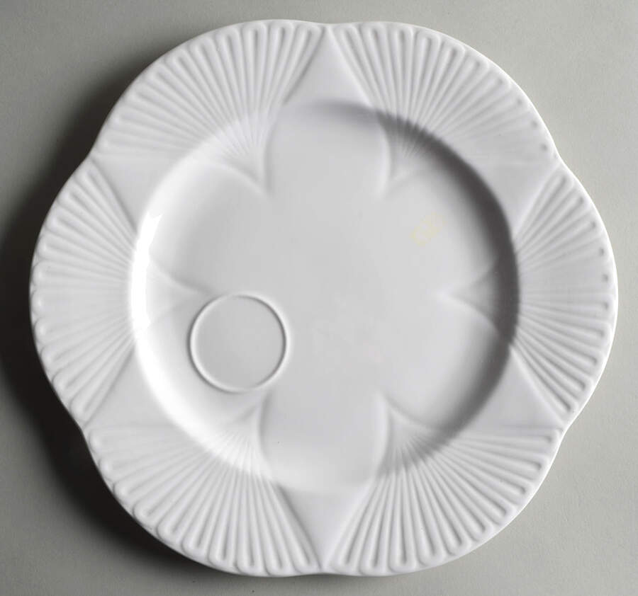 Dainty White (No Trim) Snack Plate by Shelley-1