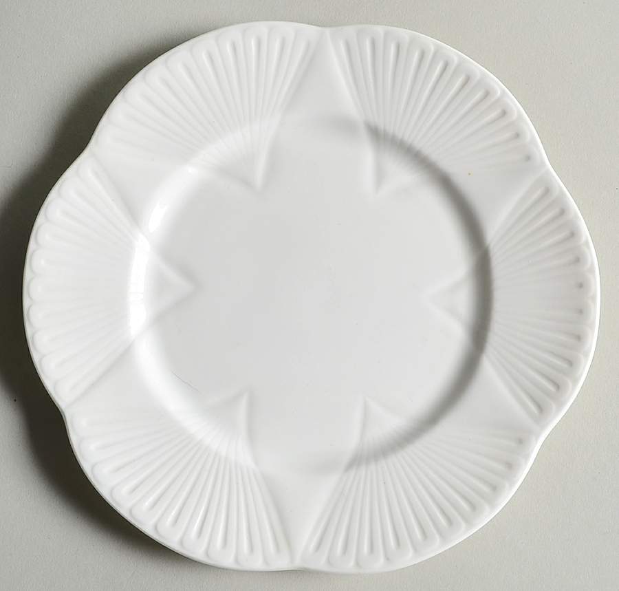 Dainty White (No Trim) Bread & Butter Plate by Shelley-1