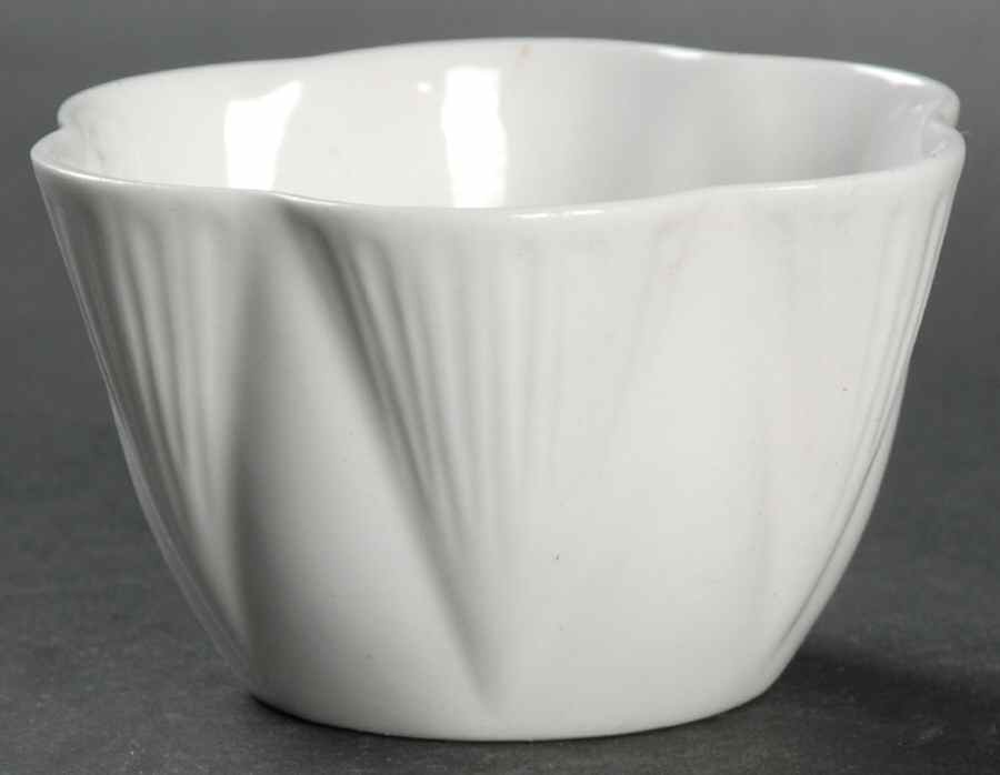 Dainty White (No Trim) Mini Open Sugar Bowl by Shelley-1