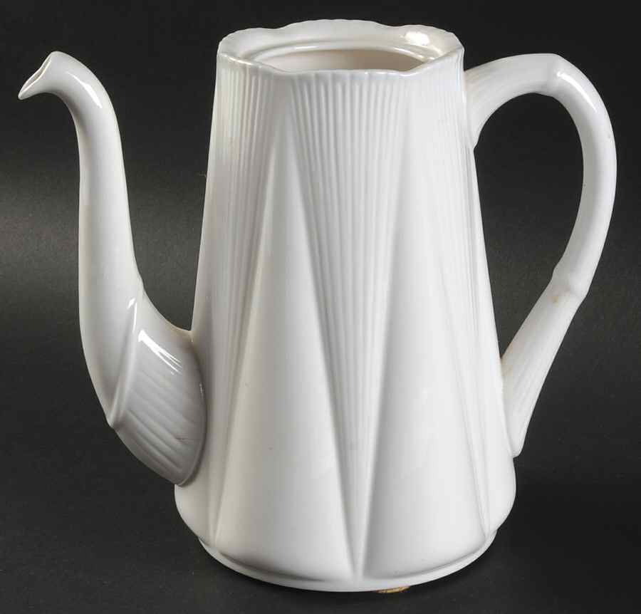 Dainty White (No Trim) Small Coffee Pot No Lid by Shelley-1