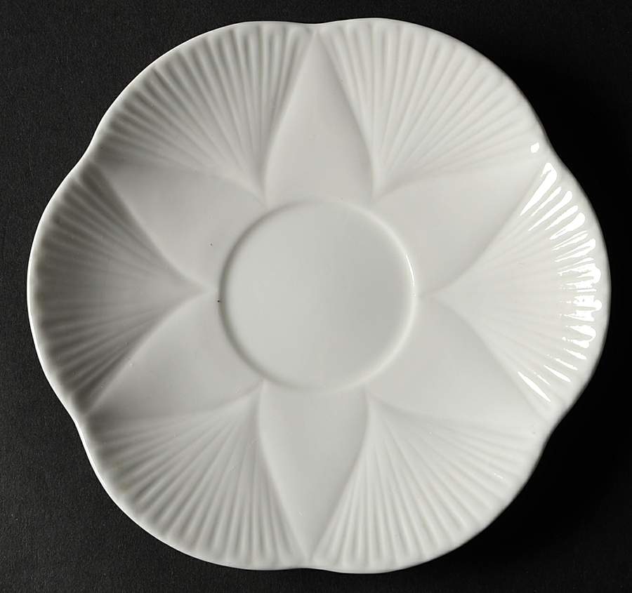 Dainty White (No Trim) Saucer for Oversized Cup by Shelley-1