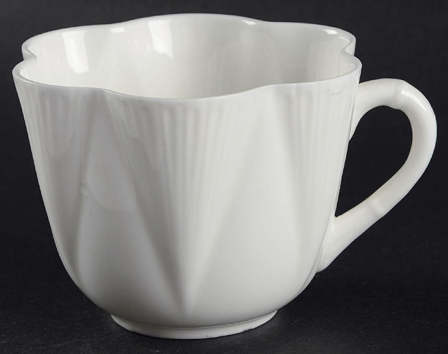 Dainty White (No Trim) Oversized Cup by Shelley-1